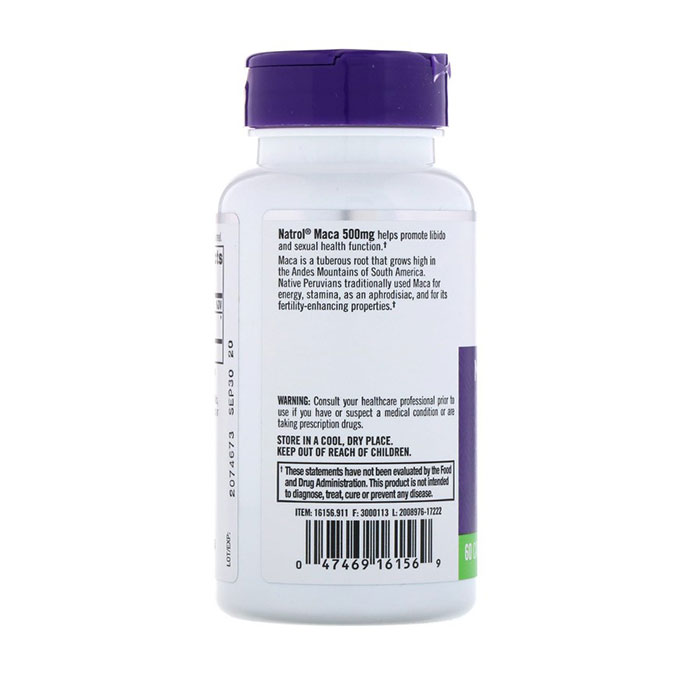 Natrol Maca Men’s Health 500mg tăng cường sinh lý nam, hộp 60 viên