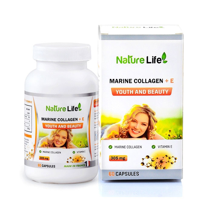 Nature Life Marine Collagen E Youth and Beauty, Hộp 60 viên