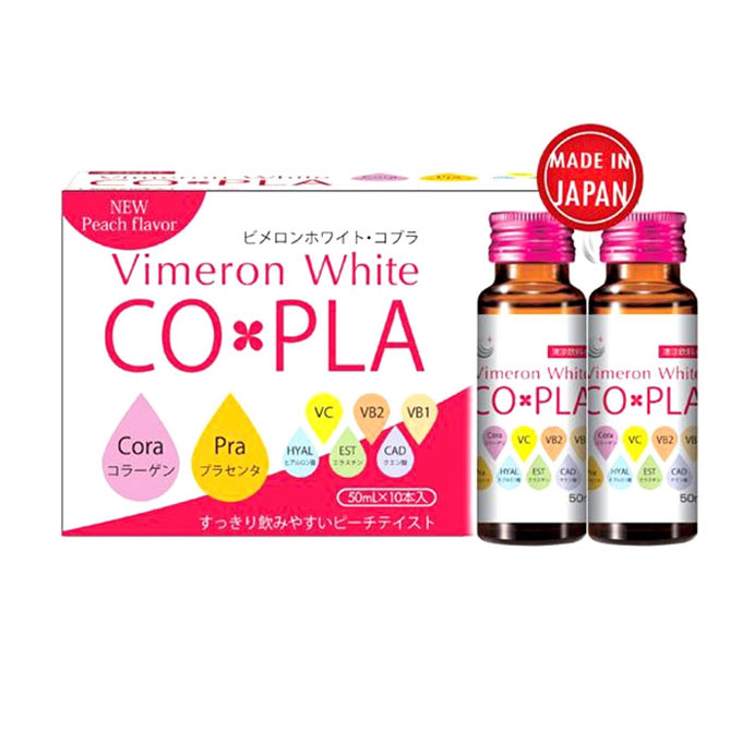 Collagen & Placenta Vimeron White CoPla Nhật Bản, Hộp 10 lọ