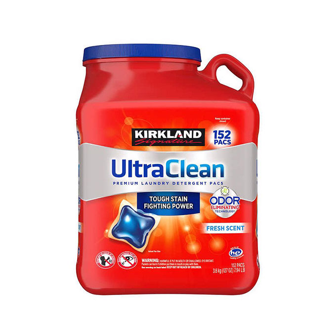 Viên Giặt Quần Áo Kháng Khuẩn Kirkland Signature Ultra Clean, 152 Viên