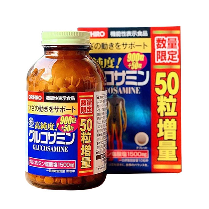 Orihiro Glucosamine 1500mg Nhật Bản (Mẫu mới Chai 950 Viên)