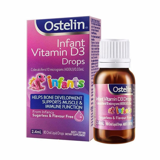 Ostelin Infant vitamin D3 Drops, Lọ 2.4ml