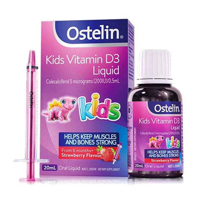 Ostelin Kids Vitamin D3 Liquid dùng cho trẻ từ 6 tháng tuổi, Lọ 20ml