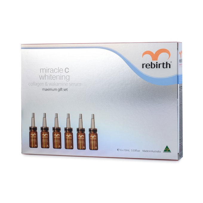 Serum dưỡng trắng da Rebirth Miracle C Whitening, Hộp 6 lọ x 10ml