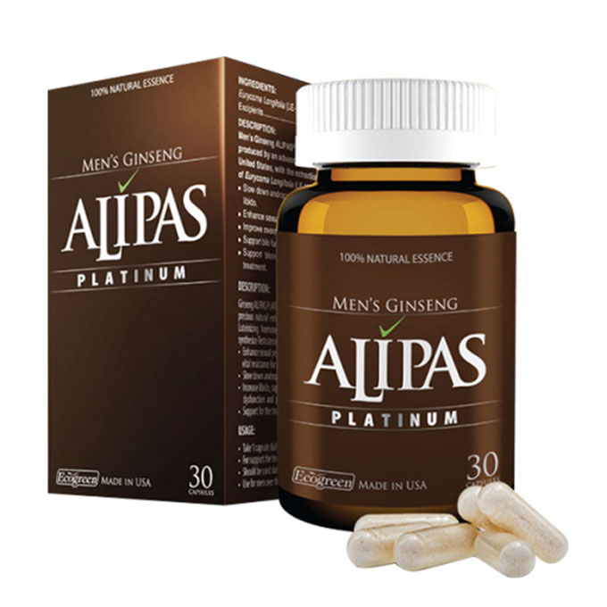 Sâm Alipas Platinum tăng cường sinh lý nam, Hộp 30 viên