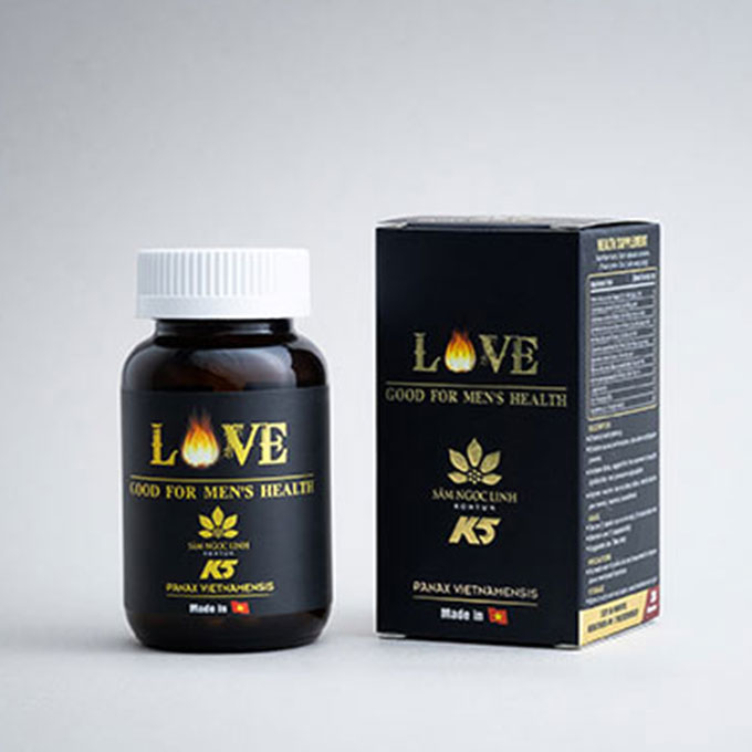 Sâm Ngọc Linh Love For Men, Hộp 30 viên