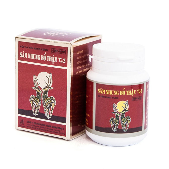 Sâm Nhung Bổ Thận TW3 hỗ trợ sinh lý nam, Hộp 30 viên