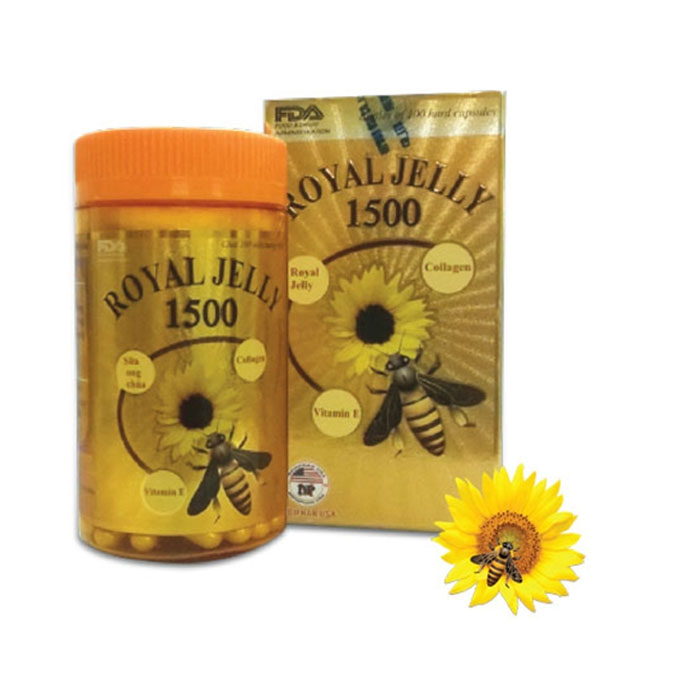 Sữa ong chúa Royal Jelly 1500, Hộp 100 viên