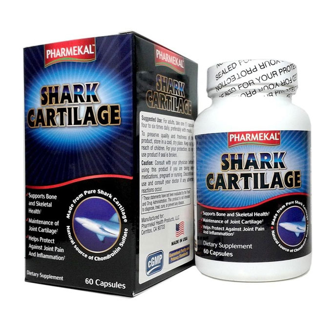 Sụn cá mập Pharmekal Shark Cartilage, Hộp 60 viên