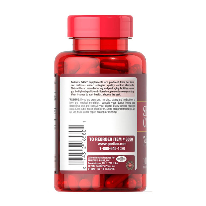 Sụn vi cá mập Puritan's Pride Shark Cartilage 740mg, Hộp 100 viên