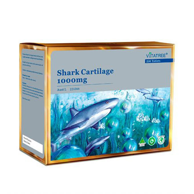 Sụn cá mập Vitatree Shark Cartilage 1000mg, Hộp 200 viên