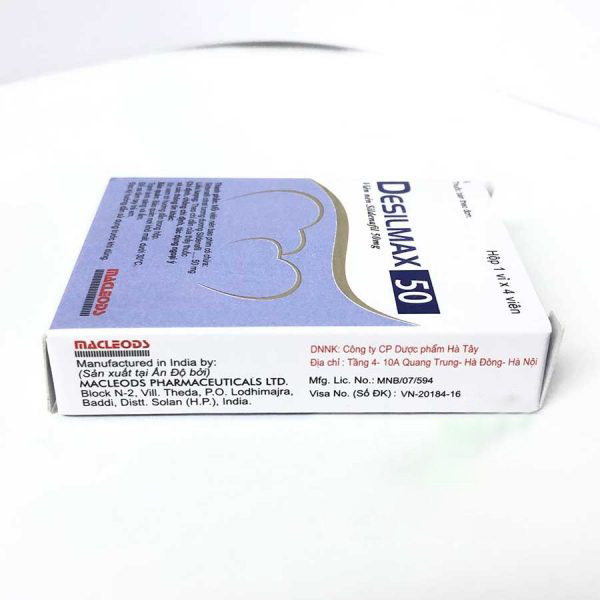 Thuốc cường dương Desilmax 50 mg, Hộp 4 viên