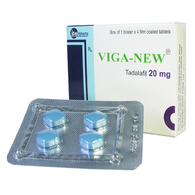 Thuốc cường dương Viga-New 20 mg, Hộp 4 viên