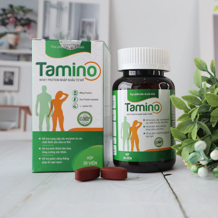 Viên uống tăng cân Tamino Whey Protein nhập khẩu từ Mỹ, Hộp 30 Viên