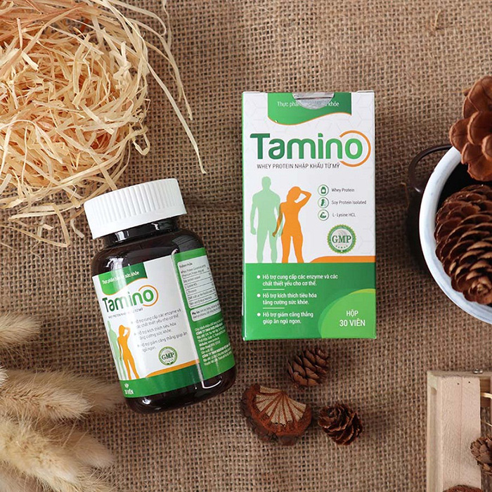 Viên uống tăng cân Tamino Whey Protein nhập khẩu từ Mỹ, Hộp 30 Viên