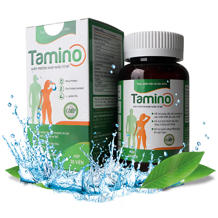 Viên uống tăng cân Tamino Whey Protein nhập khẩu từ Mỹ, Hộp 30 Viên