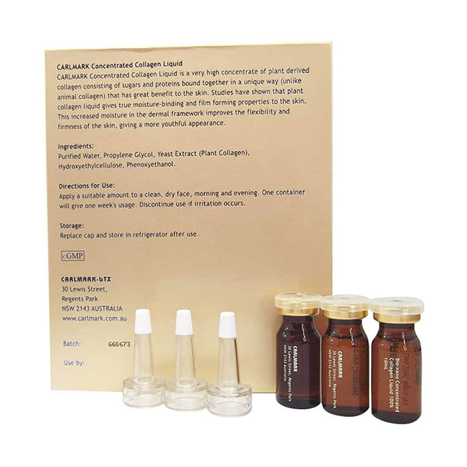 Tinh chất Collagen Carlmark Bio Nano Concentrated Collagen Liquid, Hộp 3 ống x 10ml