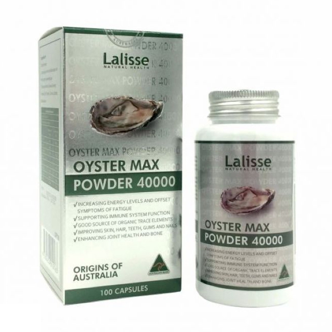 Tinh chất hàu Lalisse Oyster Max Powder 40000mg, Hộp 100 viên