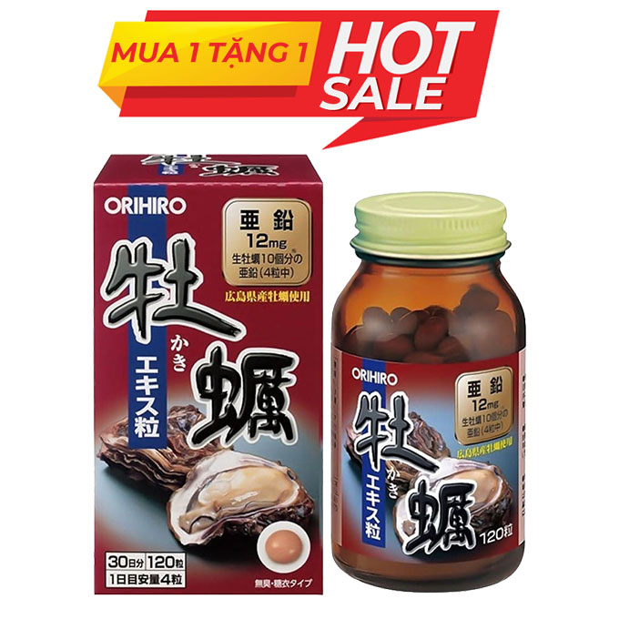 Tinh chất hàu tươi Orihiro Nhật Bản, Hộp 120 viên