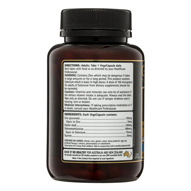 Tinh chất hàu Oyster Plus Zinc Go Healthy, Hộp 120 Viên