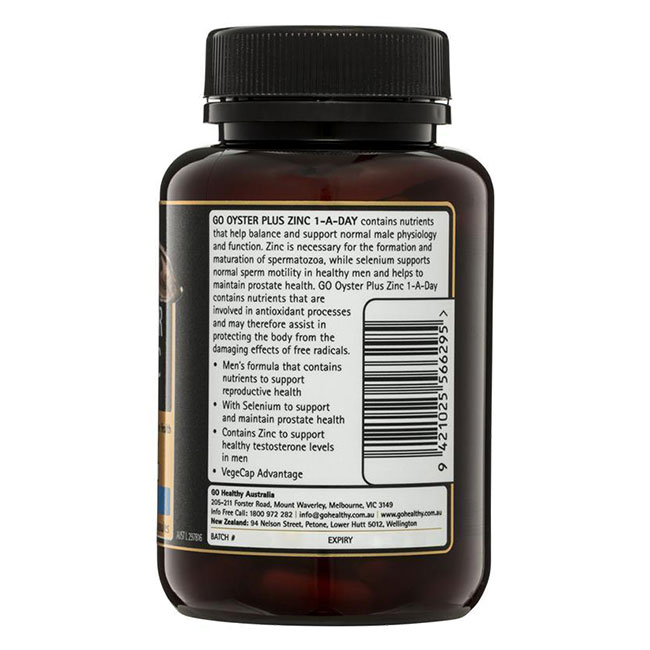 Tinh chất hàu Oyster Plus Zinc Go Healthy, Hộp 120 Viên