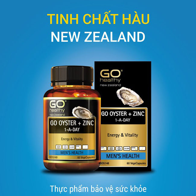 Tinh chất hàu Oyster Plus Zinc Go Healthy, Hộp 60 Viên