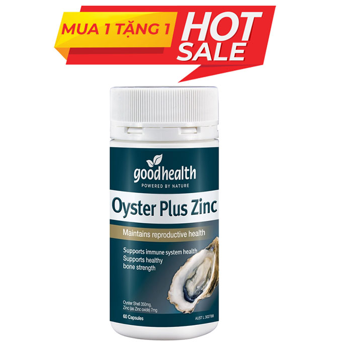 Tinh chất hàu Oyster Plus Zinc Goodhealth, Hộp 60 Viên
