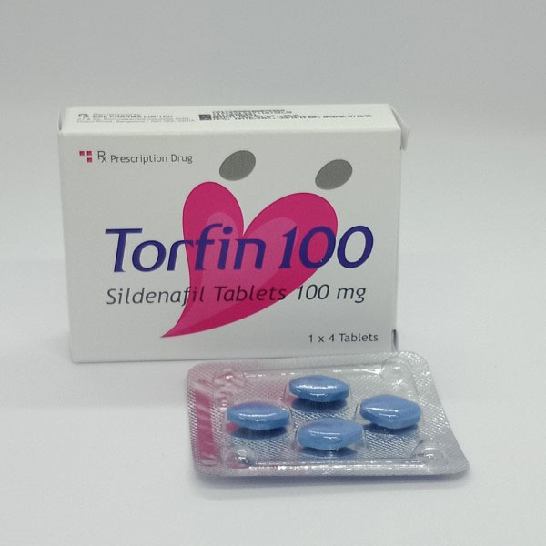 Thuốc cường dương Torfin 100 mg, Hộp 4 viên