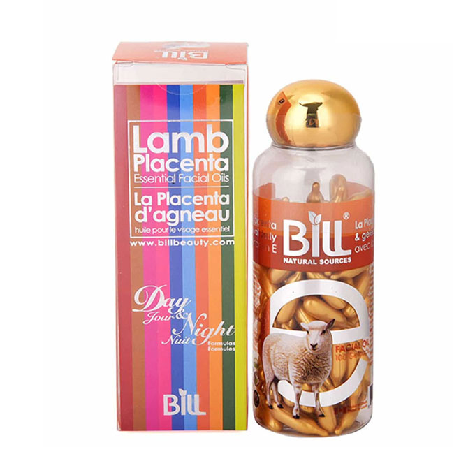 Tinh chất nhau thai cừu và sữa ong chúa Bill Natural Sources Lamp Placenta, Royal Jelly with Vitamin E, Hộp 100 viên