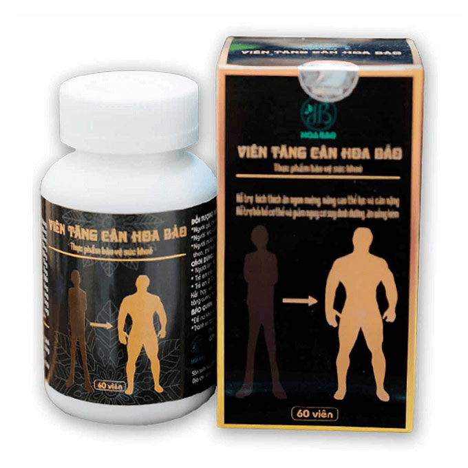 Viên uống tăng cân Hoa Bảo, Hộp 60 viên