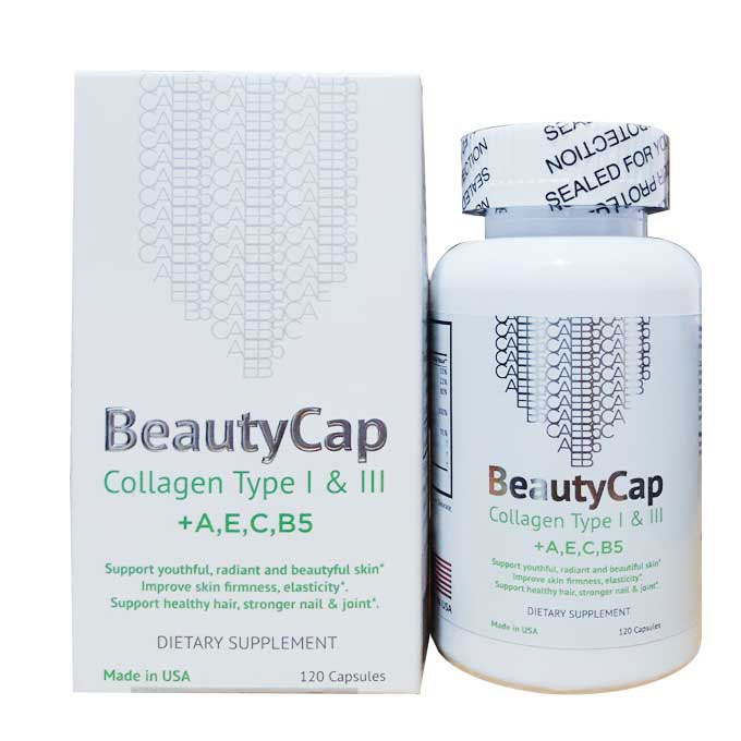 Viên uống đẹp da Beautycap USA, Hộp 120 viên