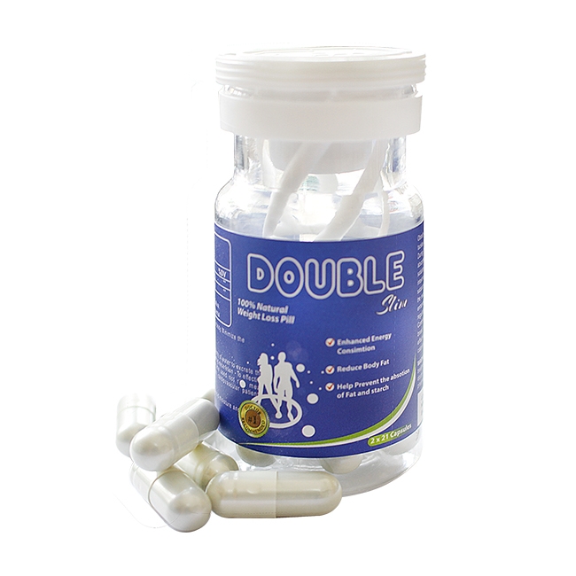 Viên uống giảm cân Double Slim, Hộp 2 chai x 21 viên
