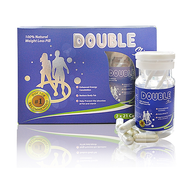 Viên uống giảm cân Double Slim, Hộp 2 chai x 21 viên