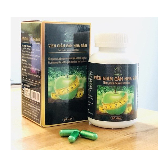 Viên uống giảm cân Hoa Bảo, Hộp 60 viên