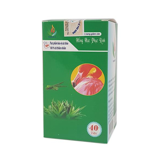 Viên uống giảm cân Hồng Hạc Phục Linh, Hộp 40 viên