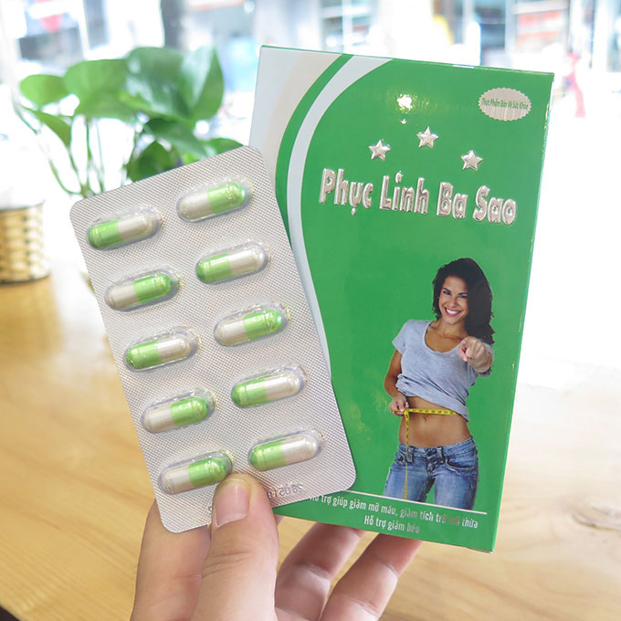 Viên uống giảm cân Phục Linh Ba Sao, Hộp 30 viên