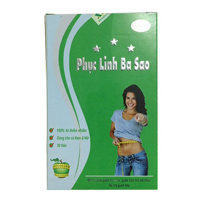 Viên uống giảm cân Phục Linh Ba Sao, Hộp 30 viên