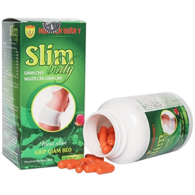 Viên uống giảm cân Slim Body Học Viện Quân Y, Hộp 100 viên