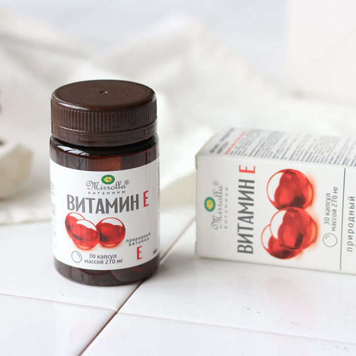 Vitamin E đỏ Nga 270mg giúp đẹp da, cân bằng nội tiết tố, Hộp 30 Viên