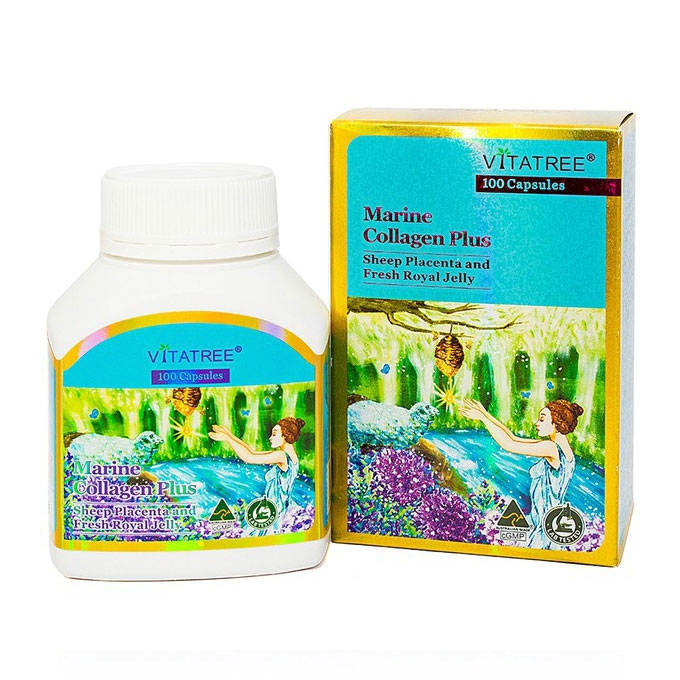 Vitatree Marine Collagen Plus, Hộp 100 viên
