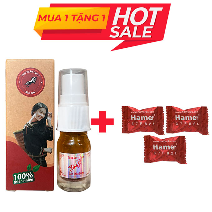 Combo Chai xịt Sìn sú Ê Đê 5ml và 3 viên kẹo sâm Hamer Mỹ