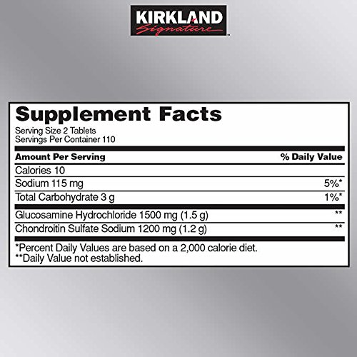 Viên uống bổ khớp Kirkland Glucosamine 1500mg & Chondroitin 1200mg, Hộp 220 viên