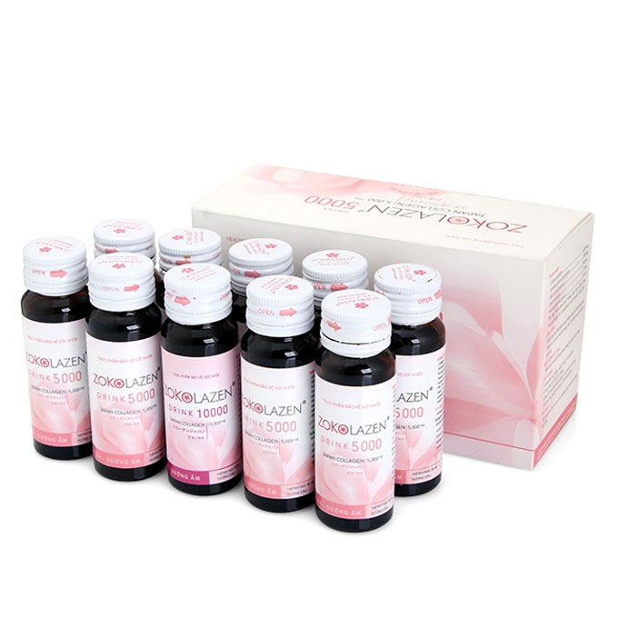 Collagen dạng nước Zokolazen 5000mg Nhật Bản, Hộp 10 chai x 30ml
