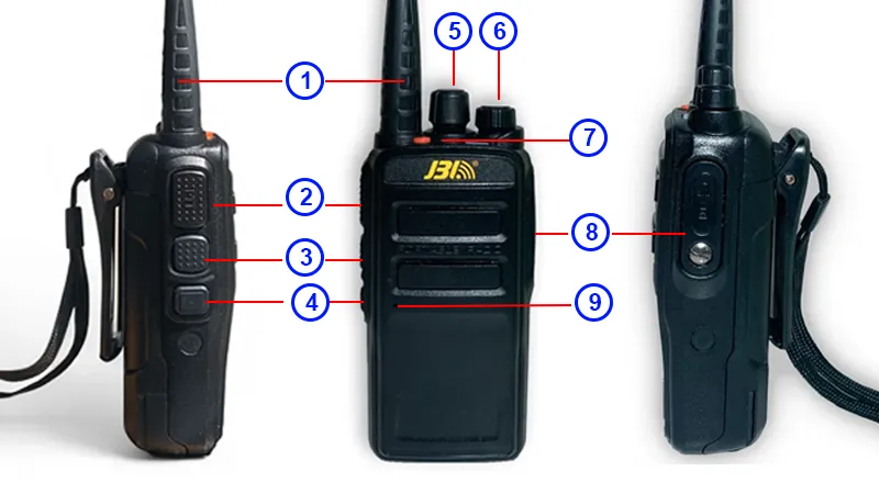 Bộ Đàm JBL BL-IP68 Chính Hãng, Bộ Đàm Chống Nước nút chức năng