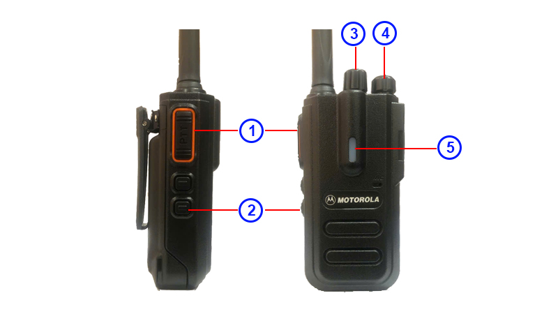 Nút sử dụng trong dò và ghi tần số bộ đàm motorola cp550
