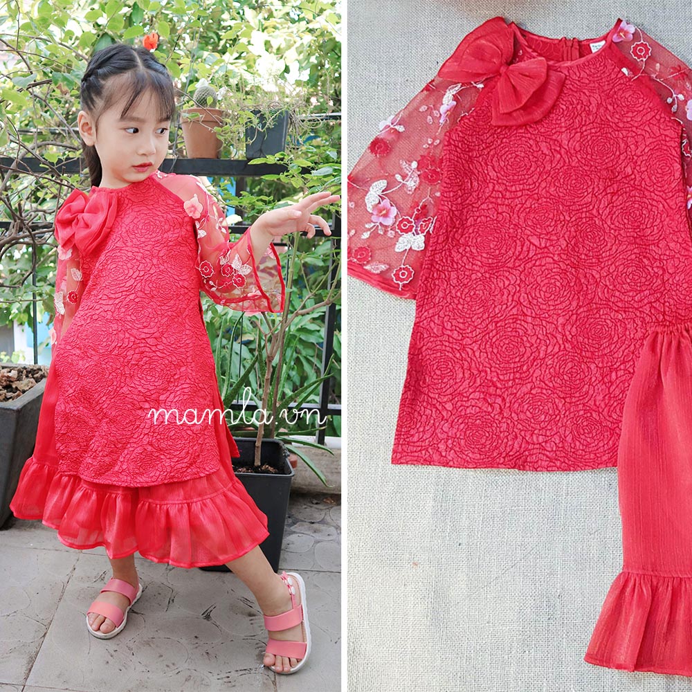 Váy xòe bé gái LOBY dài tay cho mùa thu V0401112