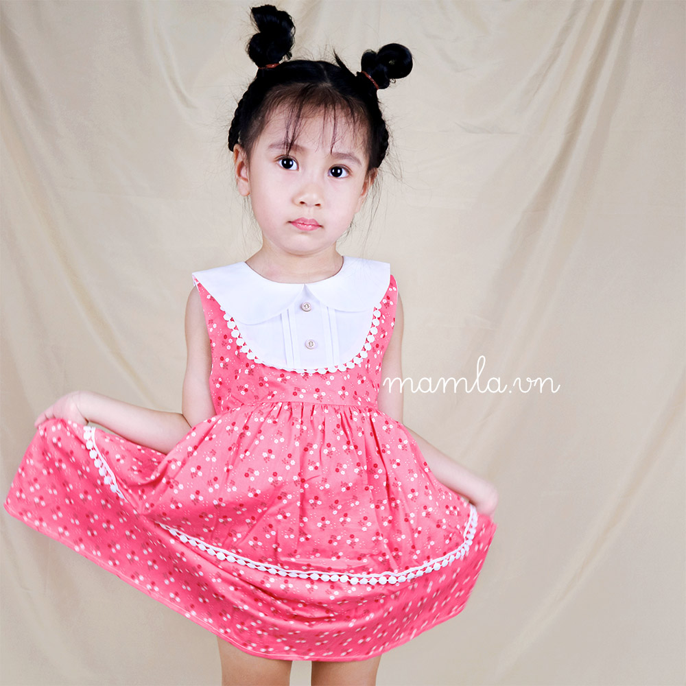 Set áo dài chân váy cho bé gái tết 2023 chất nhung tâm hoa nhí hàng thiết  kế Kawaii bebe