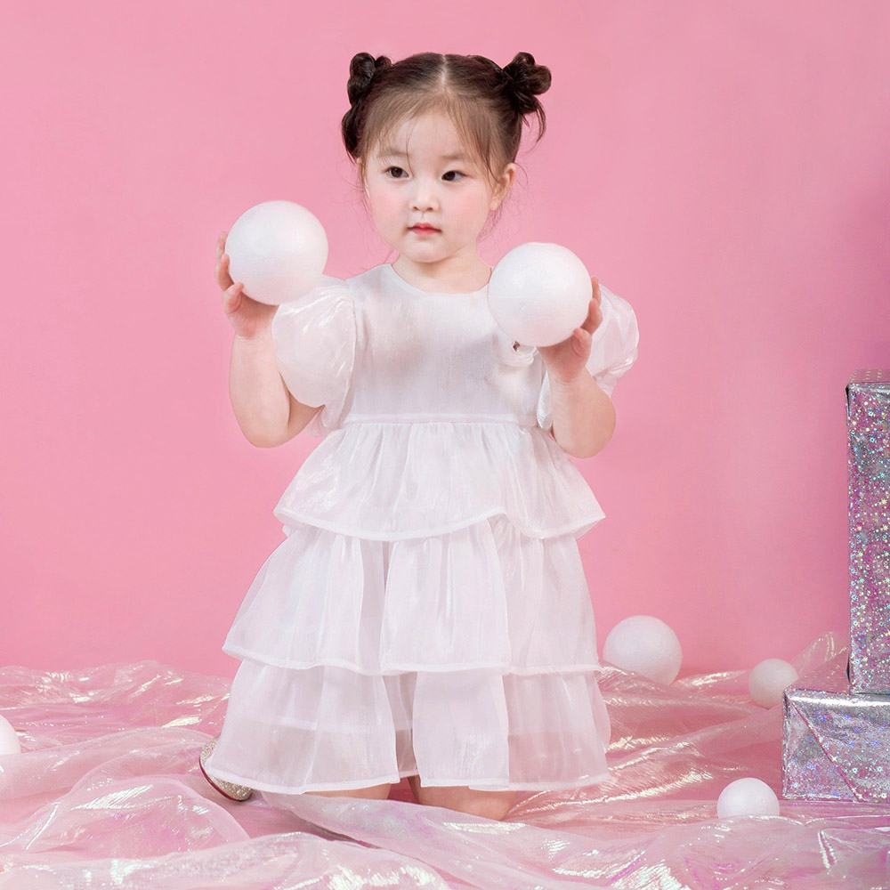 Váy công chúa dài tay trắng phối tầng LK - LOVEKIDS.VN - Vietnamese  Children Clothing Brands.