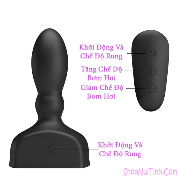 Đồ Rung Hậu Môn Bơm Hơi Điều Khiển Từ Xa Pretty Love
