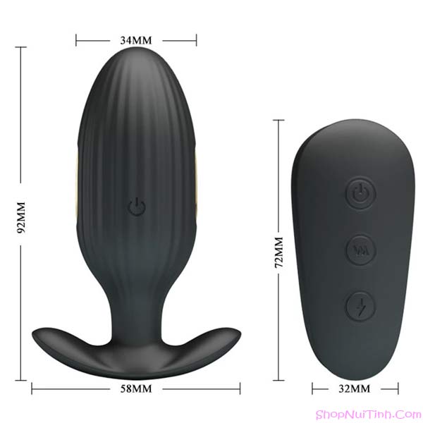 Đồ Chơi Hậu Môn Điều Khiển Từ Xa Prettylove Kelly - HM181